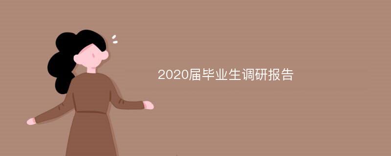 2020届毕业生调研报告